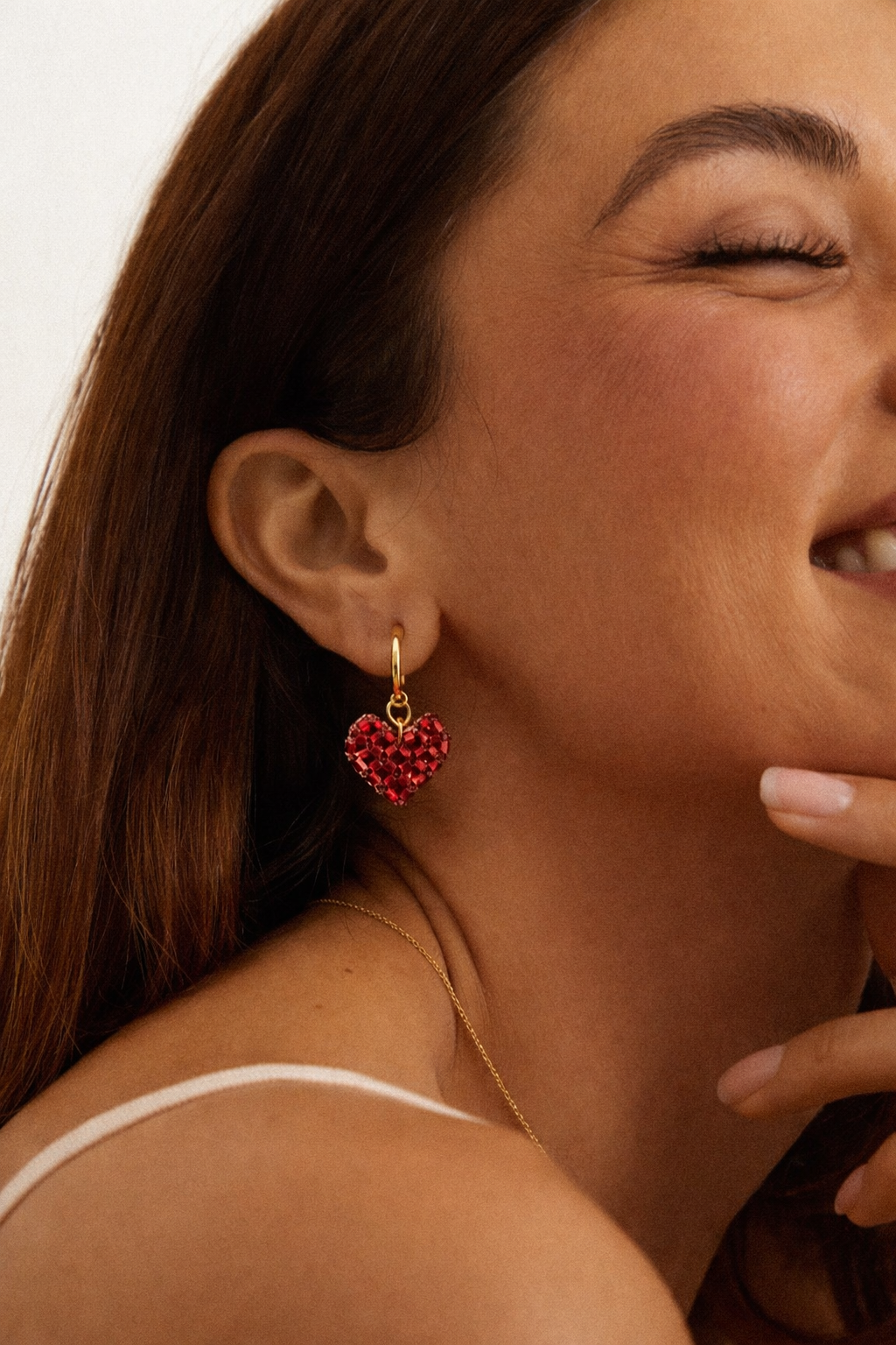 Ruby Heart earrings