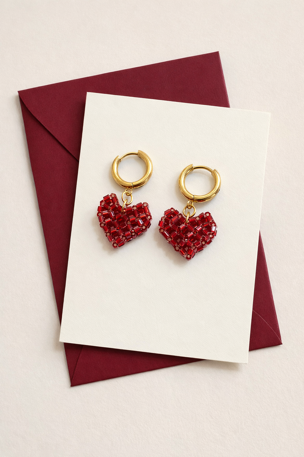 Ruby Heart earrings